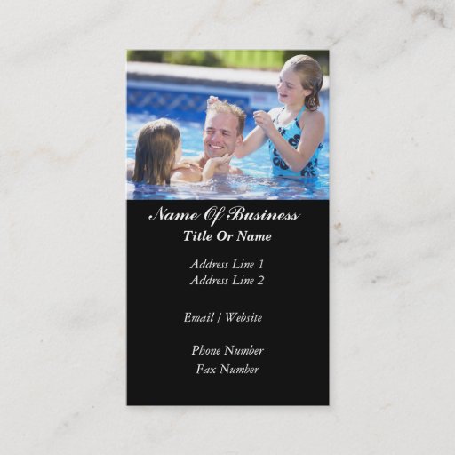Customizable Swimming Pools Business Card