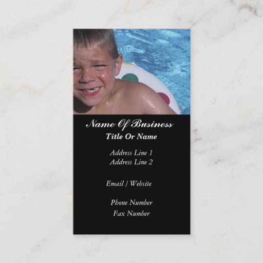 Customizable Swimming Pools Business Card