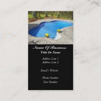 Swimming Pools Business Card by sagart1952 at Zazzle