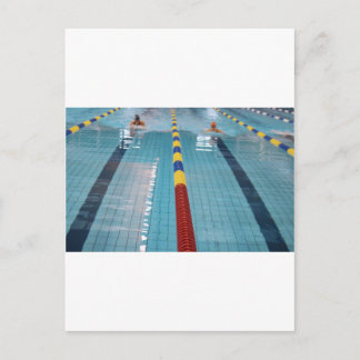 swimming postcard