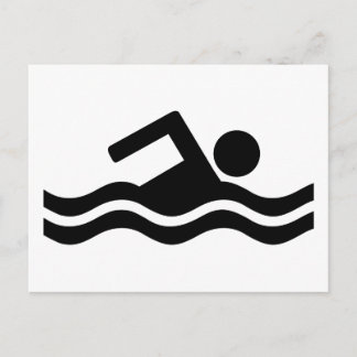 Swimming Postcard
