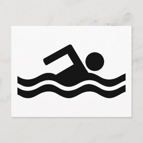 Swimming Postcard