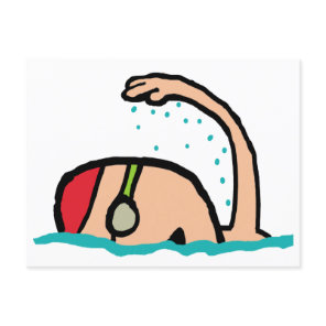 Swimming Postcard