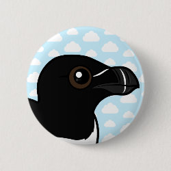 Swimming Razorbill, breeding Round Button