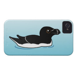 Swimming Razorbill, breeding Case-Mate iPhone 4 Barely There Universal Case