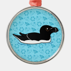 Swimming Razorbill, breeding Premium circle Ornament