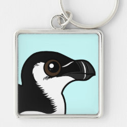 Swimming Razorbill, non-breeding Premium Square Keychain