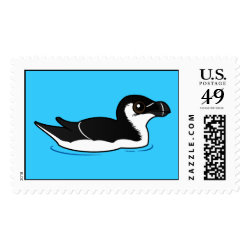 Swimming Razorbill, non-breeding Large Stamp 2.5
