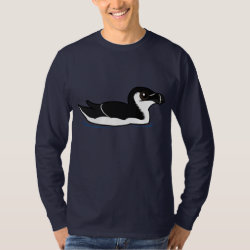 Swimming Razorbill, non-breeding Men's Basic Long Sleeve T-Shirt