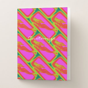 swimming red mermaid pocket folder