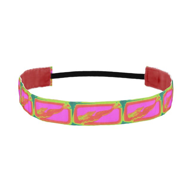 swimming red mermaids athletic headband (Front)