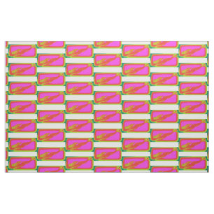 swimming red mermaids on pink fabric