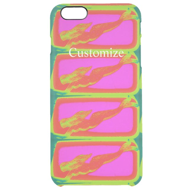 Swimming red mermaids pink Thunder_Cove Uncommon iPhone Case (Back)