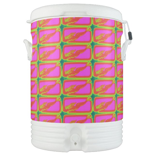 Swimming red mermaids Thunder_Cove Beverage Cooler (Front)