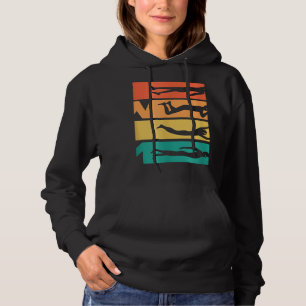 Swimming Retro Vintage 70s 80s 90s Style Swimmer Hoodie