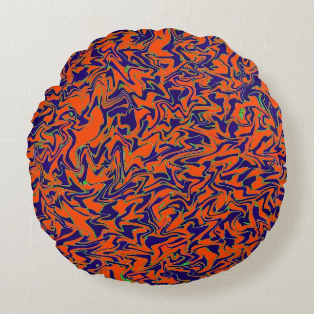Swimming....... Round Pillow (Front)