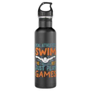Swimming Saying Stainless Steel Water Bottle