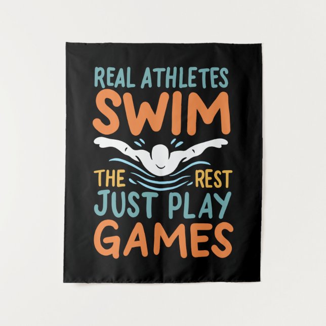 Swimming Saying Tapestry (Front)