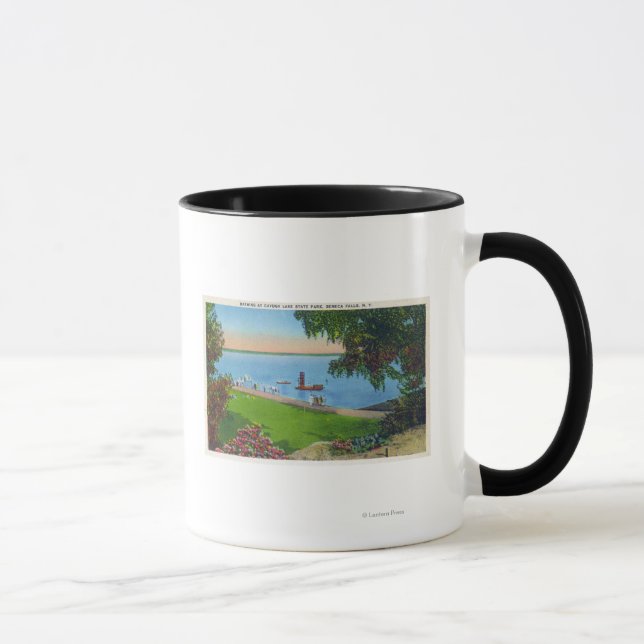 Swimming Scene at Cayuga Lake State Park Mug (Right)