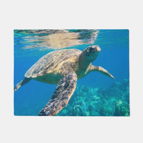 Swimming Sea Turtle Doormat