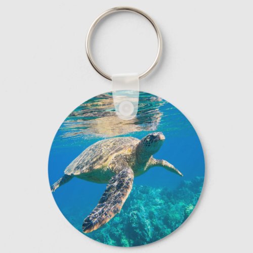 Swimming Sea Turtle Keychain