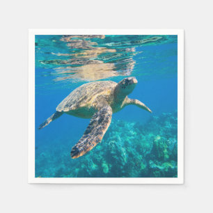 Swimming Sea Turtle Napkins