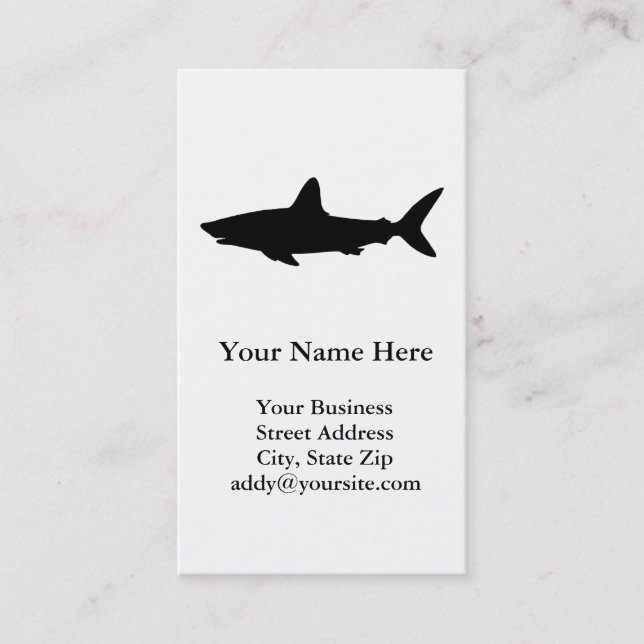 Swimming Shark Business Card (Front)