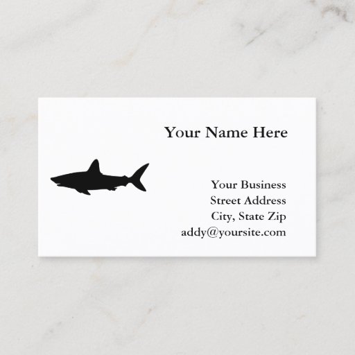 Customizable Swimming Shark Business Card Templates