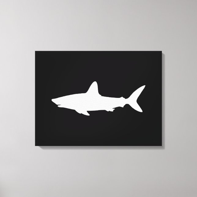 Swimming Shark Canvas Print (Front)