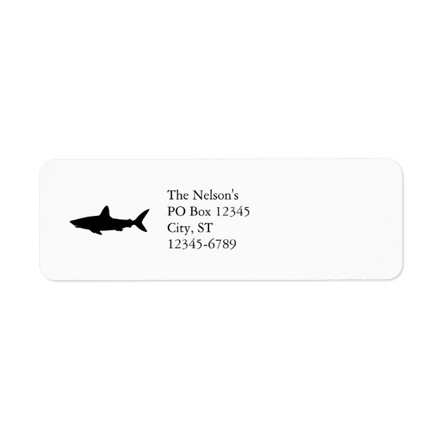 Swimming Shark Label (Front)
