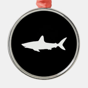 Swimming Shark Metal Ornament
