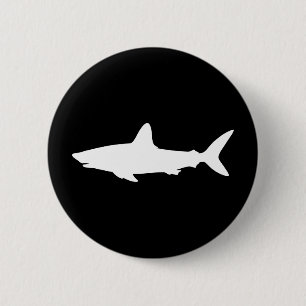 Swimming Shark Pinback Button