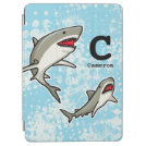 Swimming Sharks, Add Child's Name and Monogram iPad Air Cover Swimming Sharks, Add Child's Name and Monogram iPad Air Cover