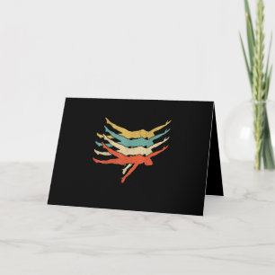 Swimming  Silhouette 60s 70s  Gifts Team Sports Card