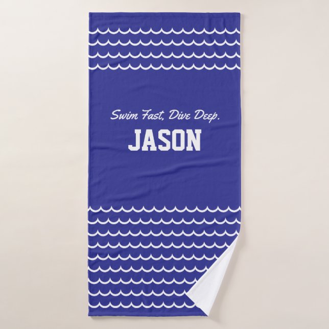 Swimming Sport Towel – Swim Fast, Dive Deep | Swim (Bath Towel)