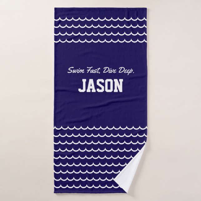 Swimming Sport Towel – Swim Fast, Dive Deep | Swim (Bath Towel)