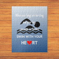 Swimming sports quotation blue