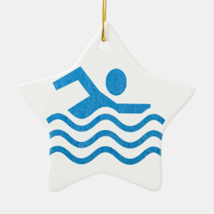 Swimming Success Swim Swimmer 101 Ceramic Ornament