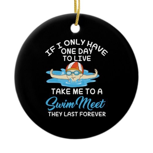 Swimming Swim Sport Gift Ceramic Ornament