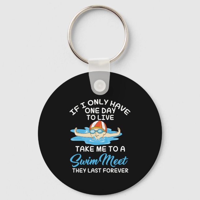 Swimming Swim Sport Gift Keychain (Front)