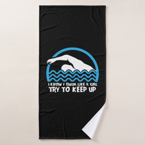 Swimming Swimmer Gift Bath Towel