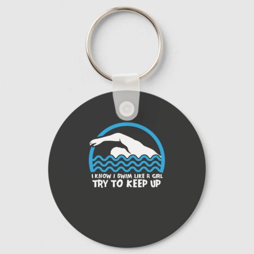 Swimming Swimmer Gift Keychain