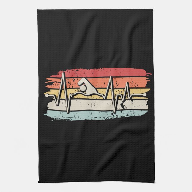 Swimming Swimmer Gift Kitchen Towel (Vertical)