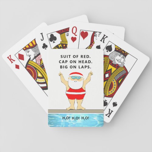 Swimming Swimmer Holiday Gift Playing Cards