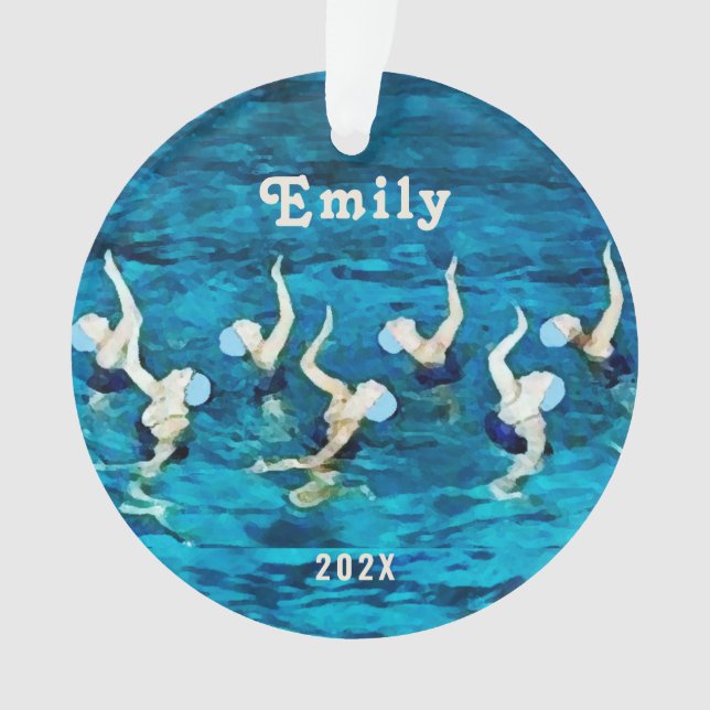Swimming Synchronized Collectible 2025 Ornament (Front)