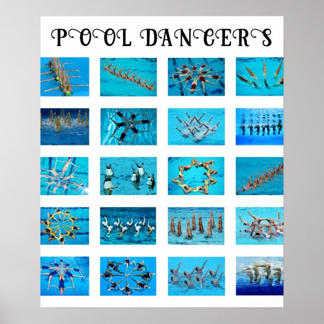 Swimming Synchronized Swimmer Poster (Front)