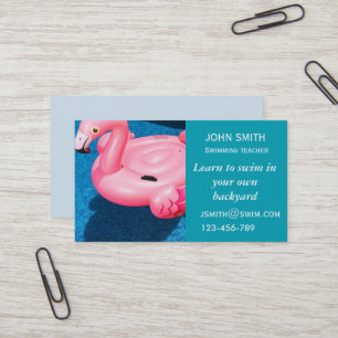 Swimming teacher freelance business card