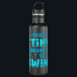 Swimming teacher I Teach Tiny Humans To Swim Swim  Stainless Steel Water Bottle<br><div class="desc">Swimming teacher I Teach Tiny Humans To Swim Swim Instructor</div>