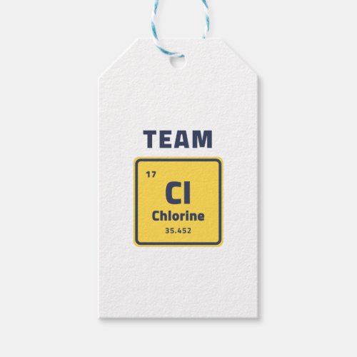 Swimming team chlorine gift tags