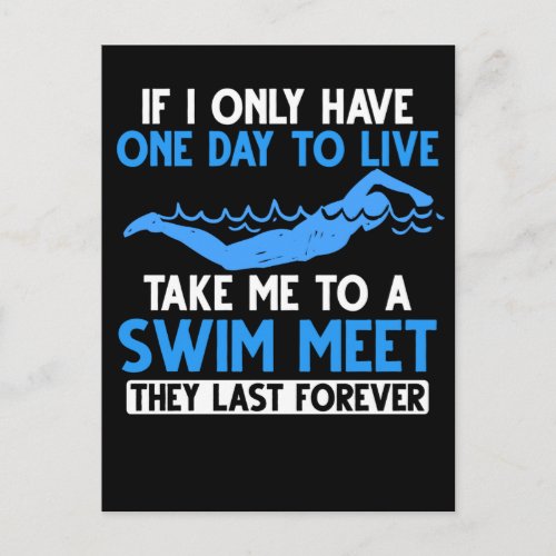 Swimming Team Joke Swimmer Water Sports Humor Postcard